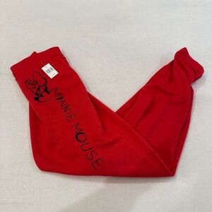Disney Parks Red Minnie Mouse Track Jogger Sweat Pants